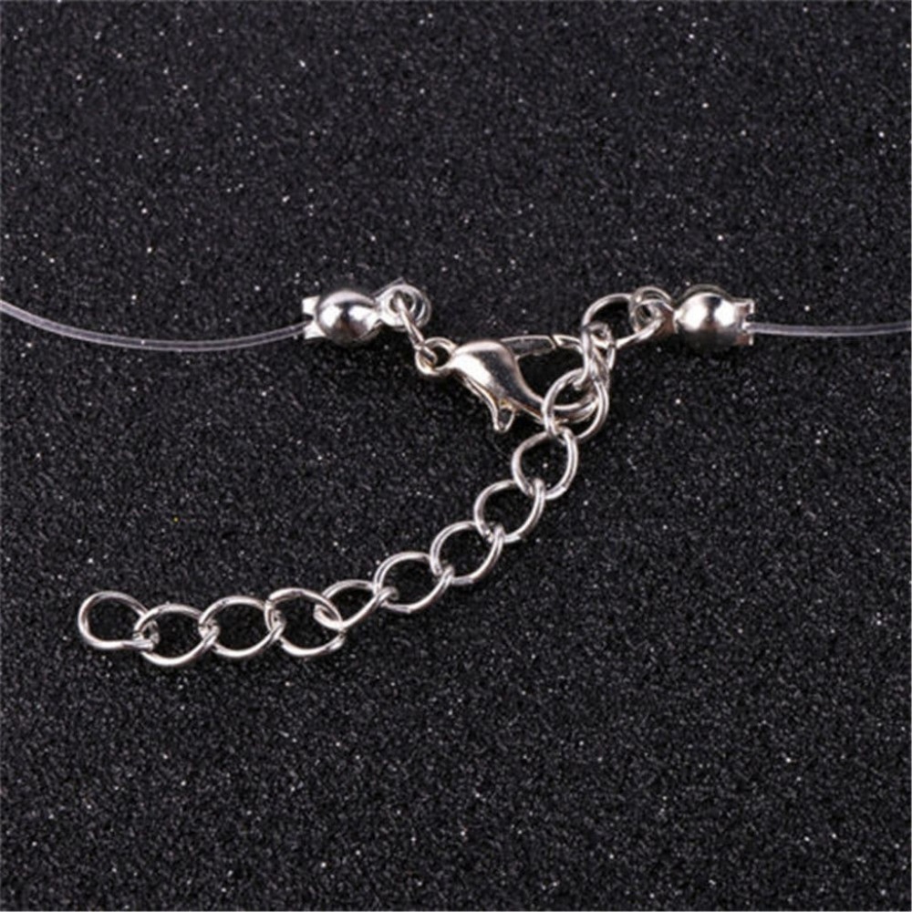 Crystal Zircon Invisible Necklace Choker - Picture 5 of 6
